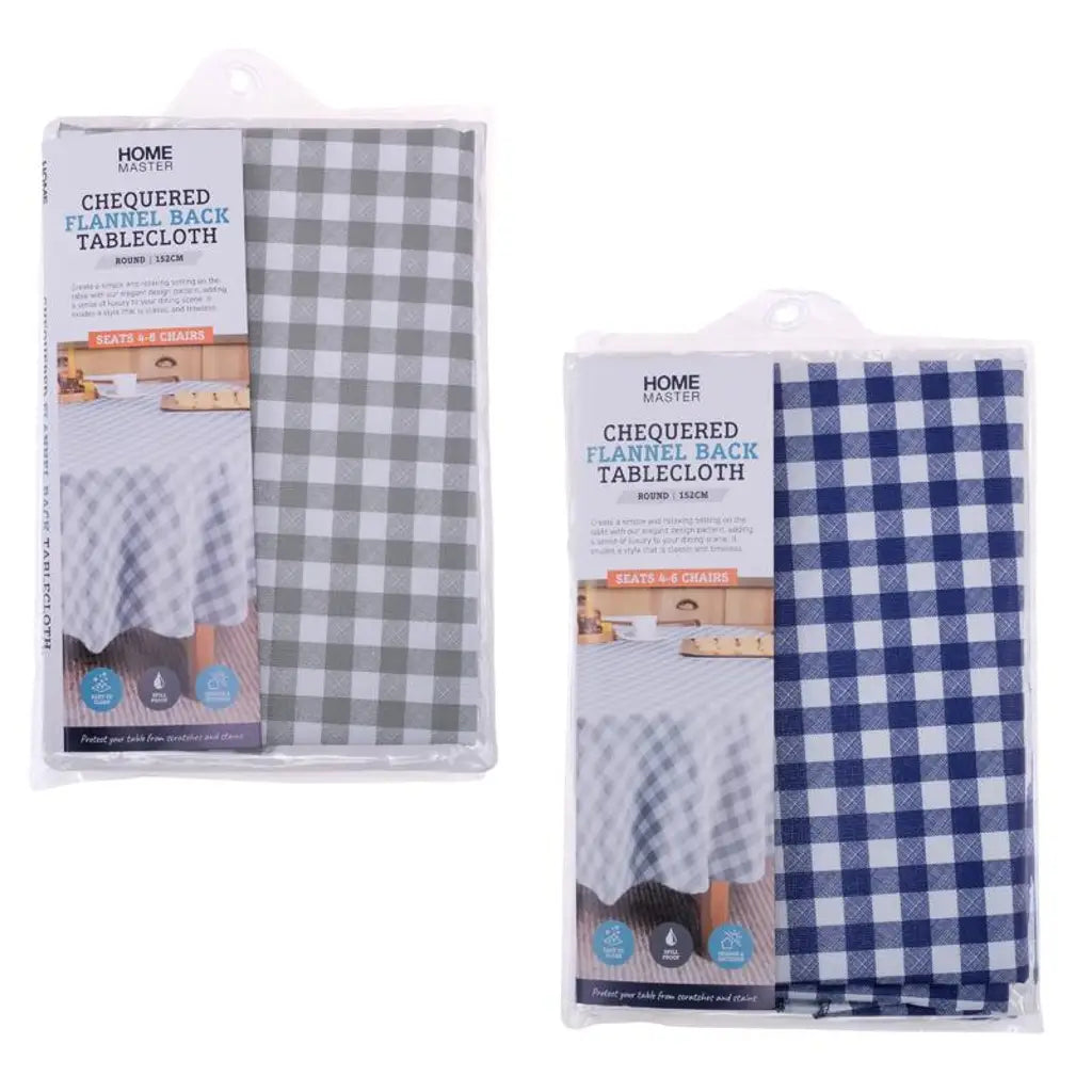 Home Master Checkered Round Tablecloth 152cm 232420
