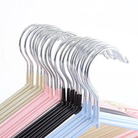 Home Master Coat Hanger PVC Coated Anti Slip Assorted Colours 8Pk 230334