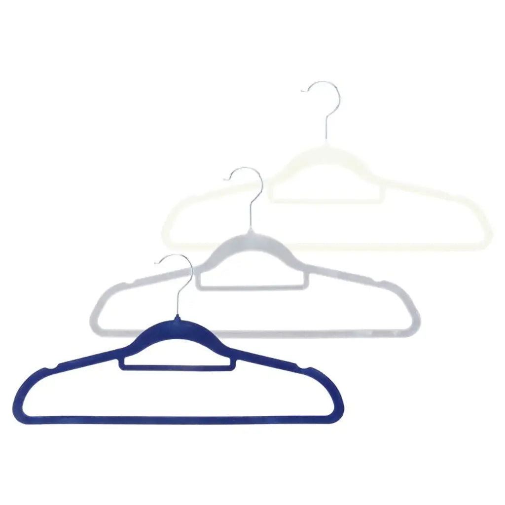 Home Master Coat Hanger Velvet Coloured 4Pk 237333