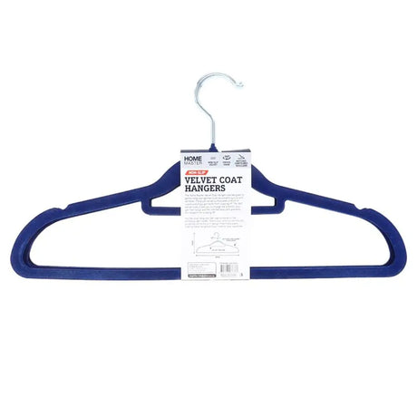 Home Master Coat Hanger Velvet Coloured 4Pk 237333