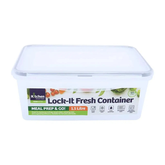 Home Master Container Lock It Fresh Food Rectangle 1500ml 197484