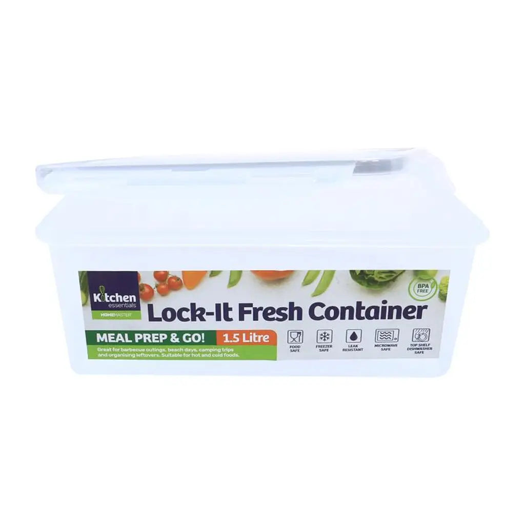 Home Master Container Lock It Fresh Food Rectangle 1500ml 197484