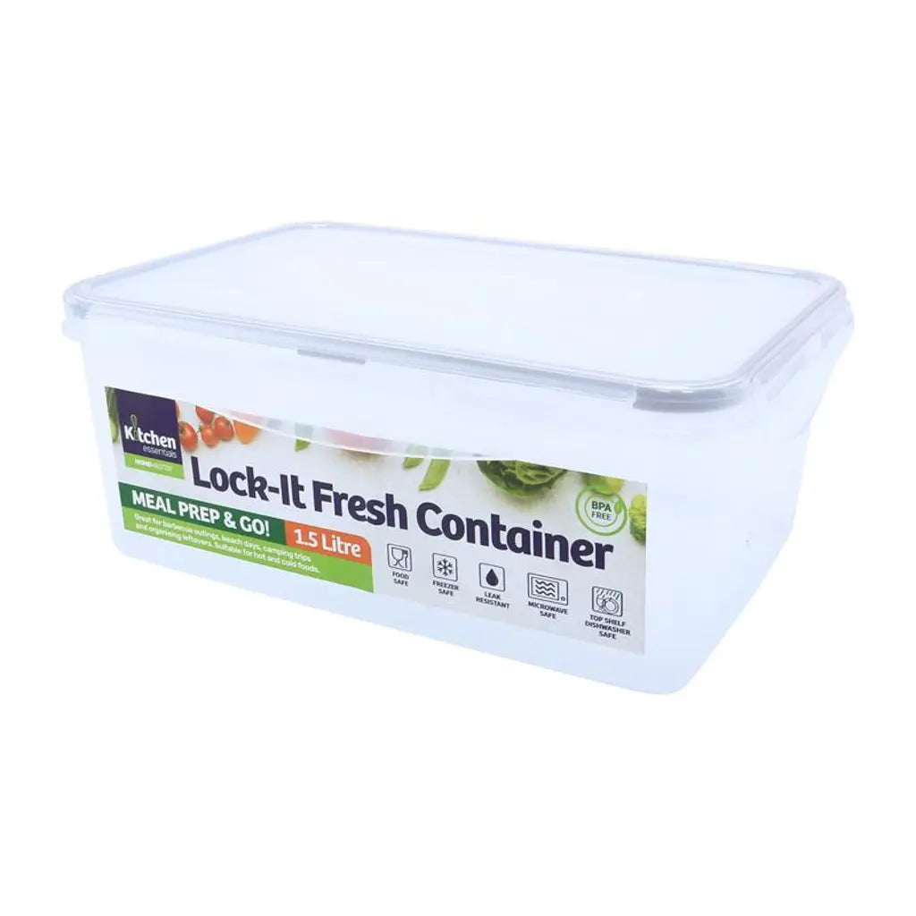 Home Master Container Lock It Fresh Food Rectangle 1500ml 197484