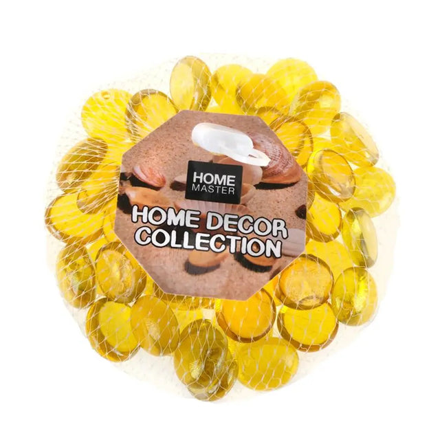 Home Master Decorative Glass Pebble Stones Garden Yard Assorted Colours 250g 256716