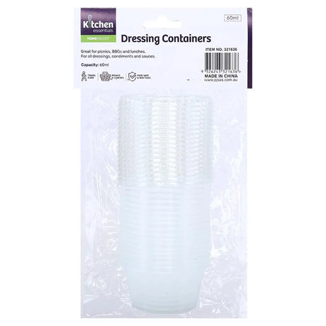 Home Master Dressing Containers with Lid 60ml 18Pk 321636