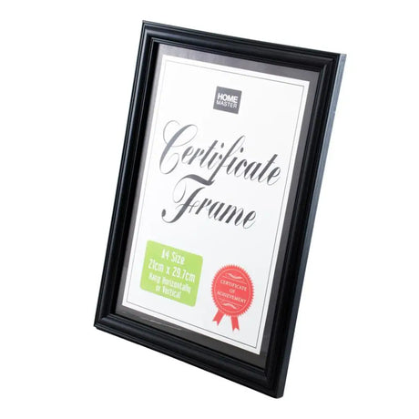 Home Master Frame Certificate A4 Black 21x29.7cm 61617