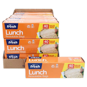 Home Master Kitchen Consumables Lunch Bags 18x20cm 40Pk 233199
