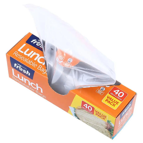 Home Master Kitchen Consumables Lunch Bags 18x20cm 40Pk 233199
