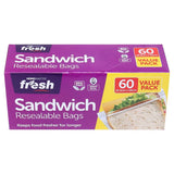 Home Master Kitchen Consumables Sandwich Bags 16x17cm 60Pk 104307