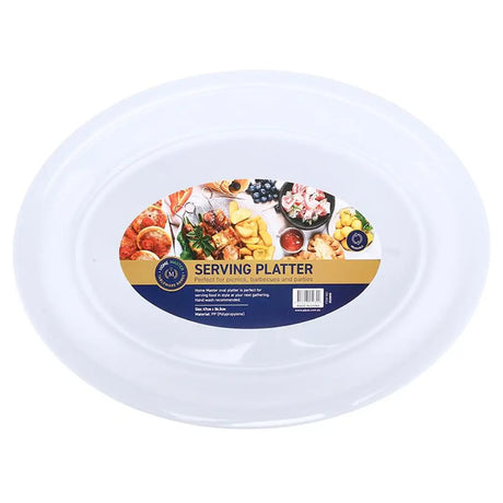 Home Master Kitchenware Oval Party Serving Platter White 47x36.5x4cm 252800