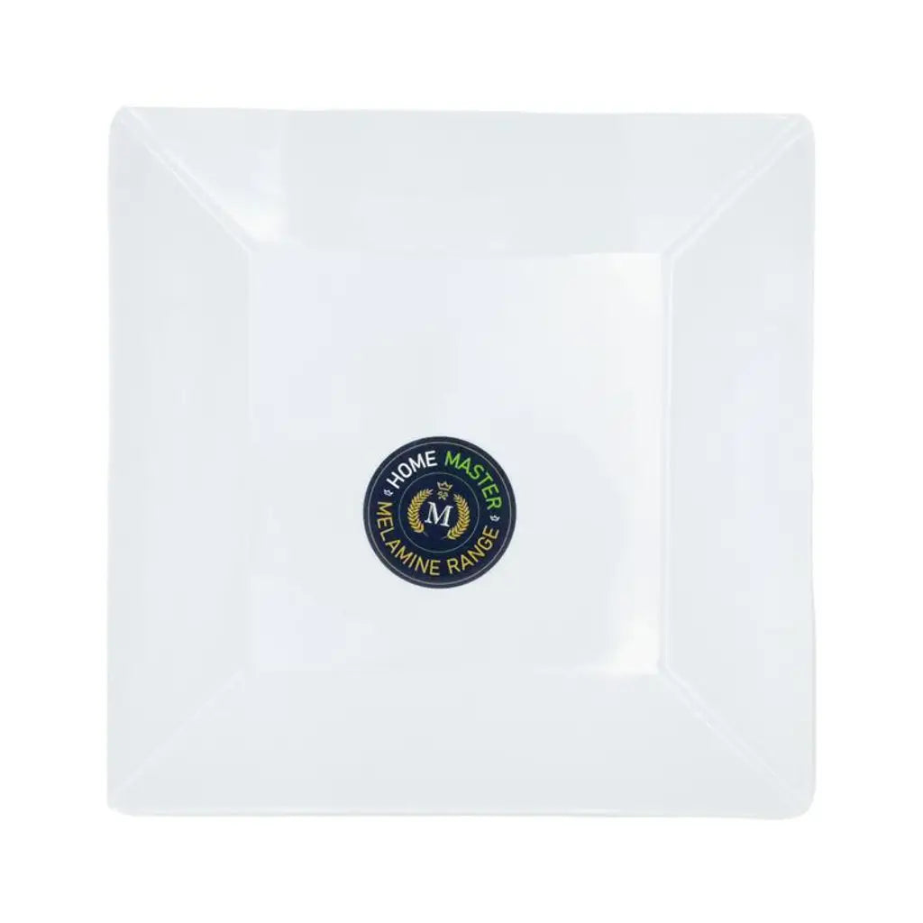 Home Master Melamine Plate Square 24.5x2.5cm White 54299