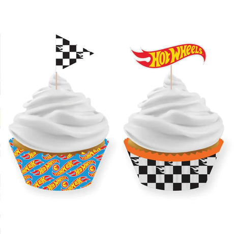 Hot Wheels Cupcake Cases & Pick Set 24Pk 88853136