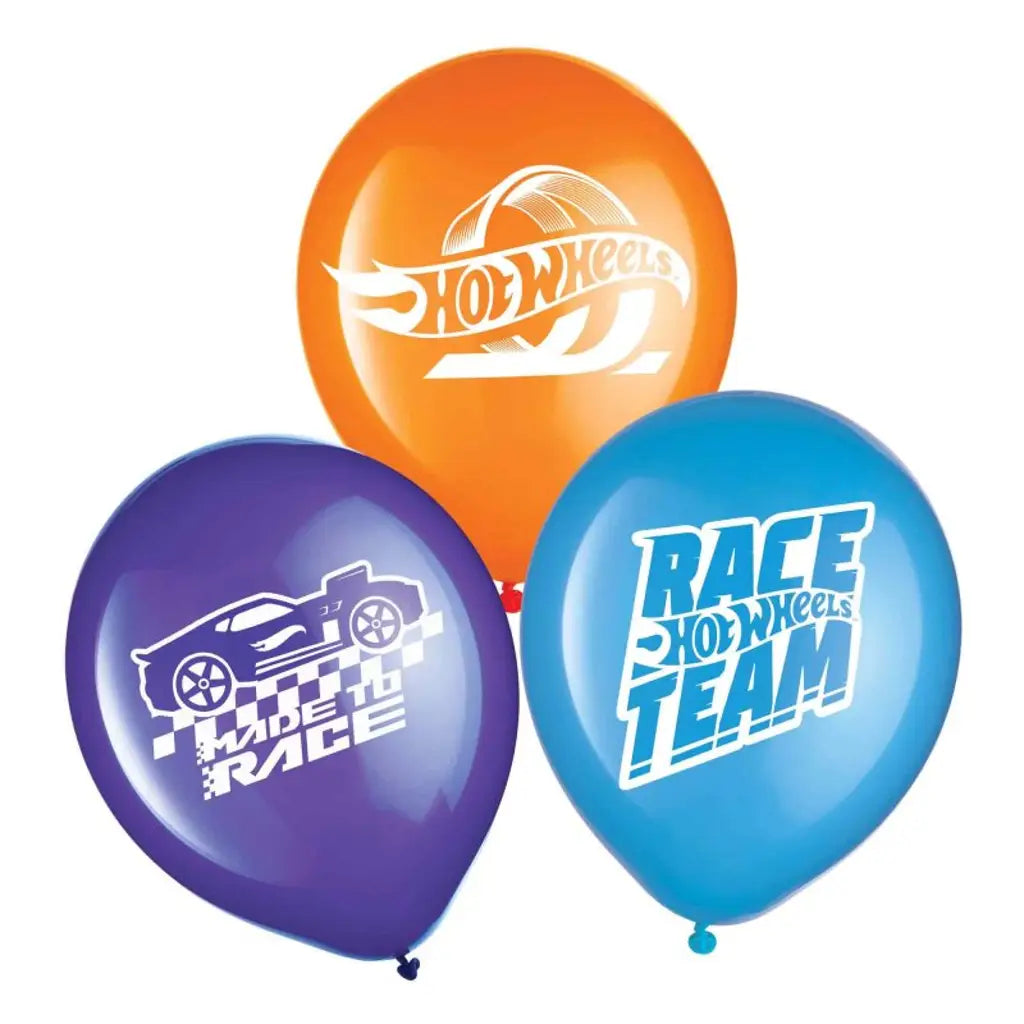 Hot Wheels Latex Balloons 30cm 6Pk 88053211