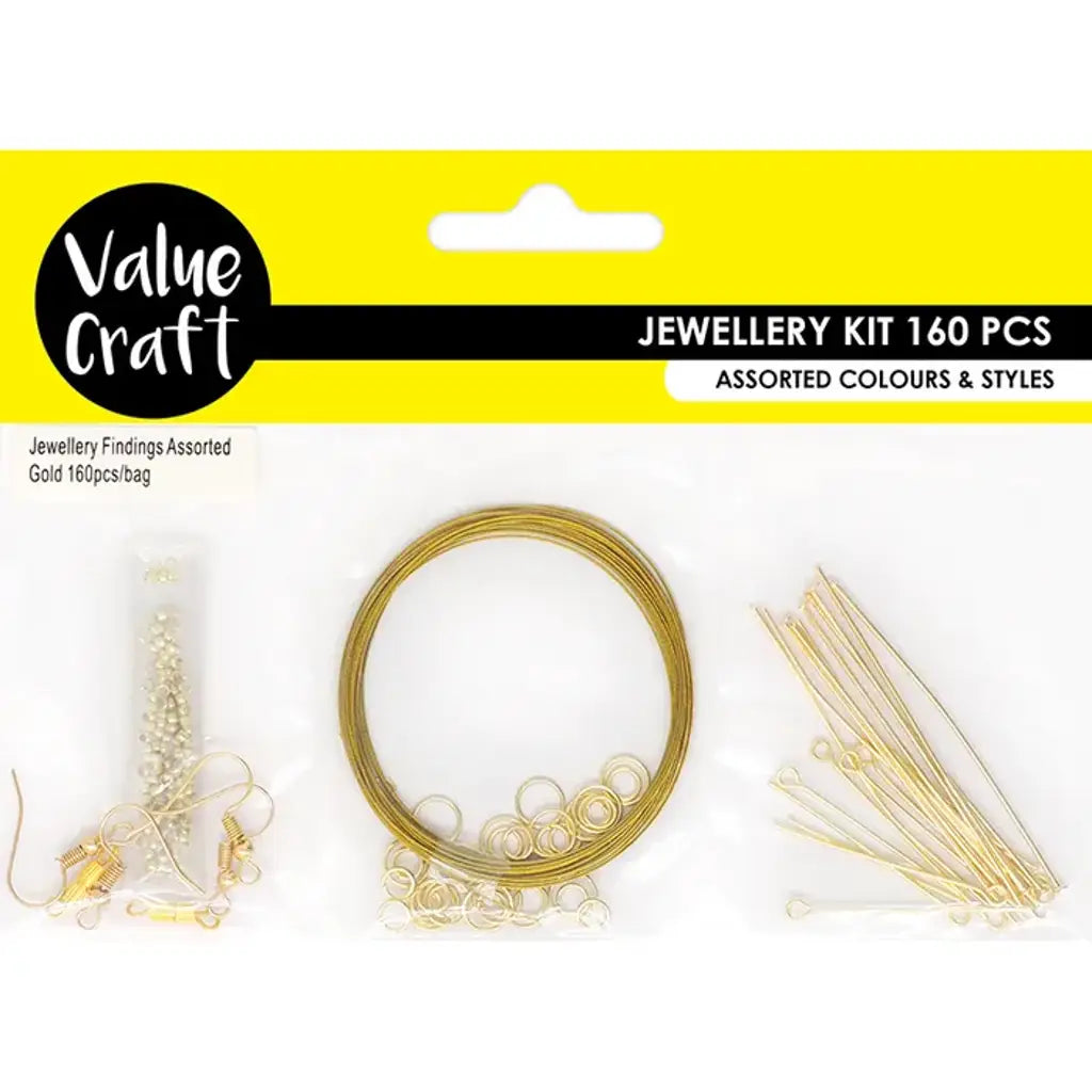 Jewellery Findings Triple Pack Gold Components 160Pk VJ135A