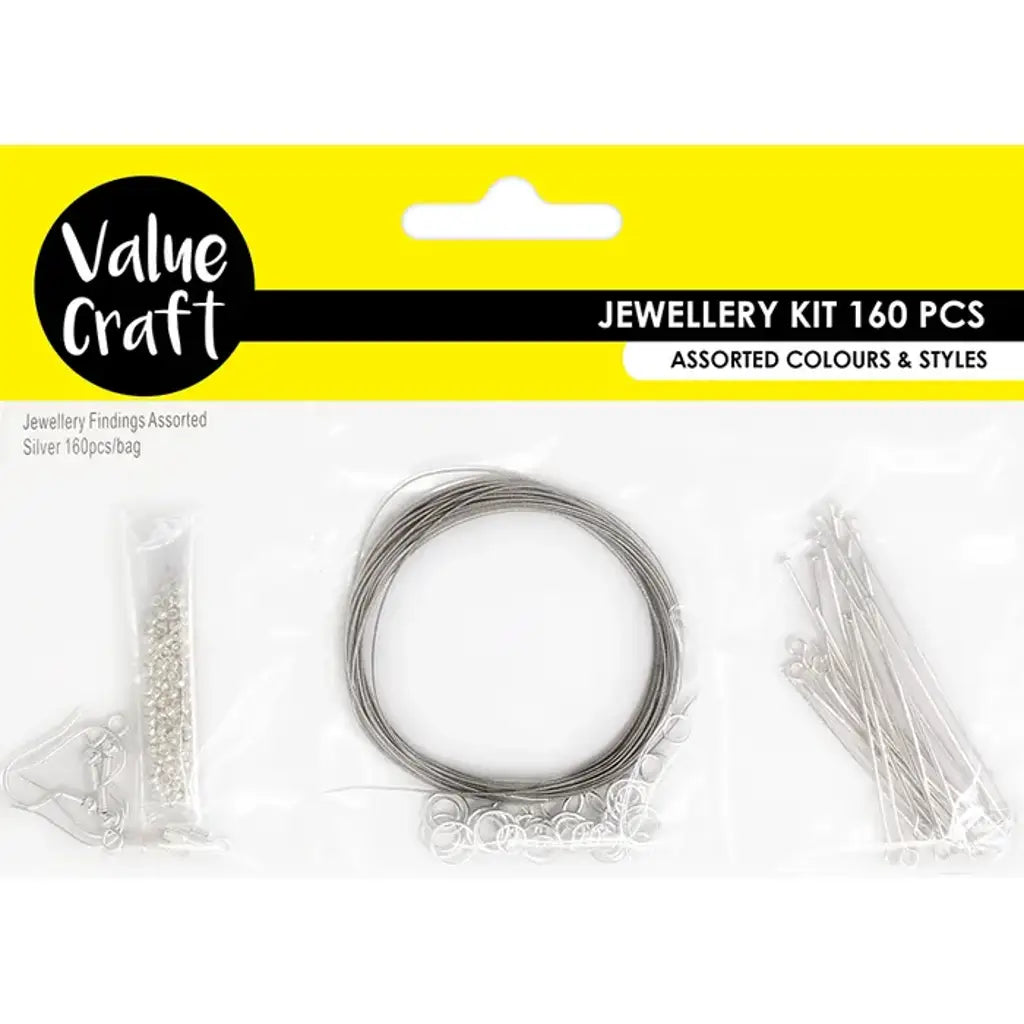 Jewellery Findings Triple Pack Silver Components 160Pk VJ136A