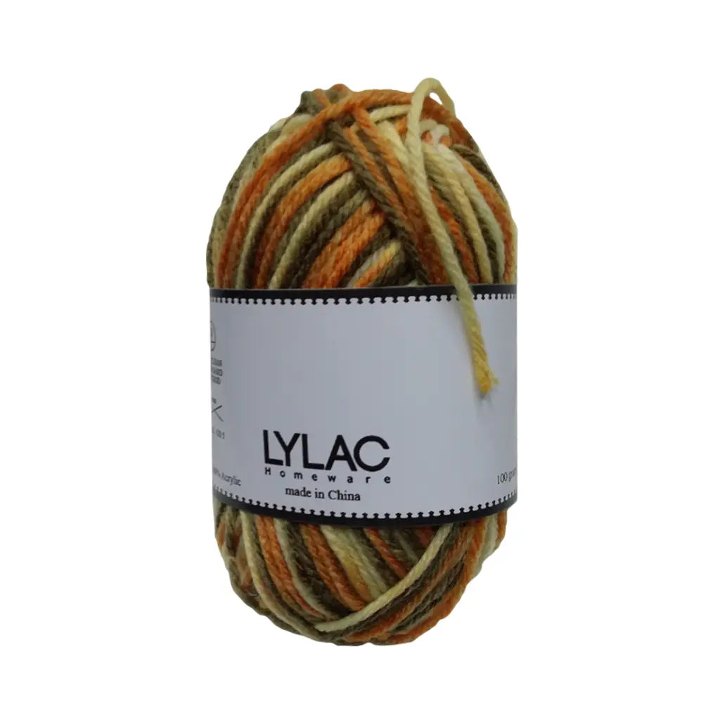 Knitting Yarn Multi Color Orange/Yellow 100g K043199