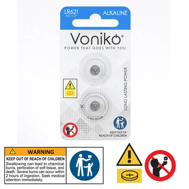 Voniko Alkaline Button Battery Ag1 2Pcs VN037287