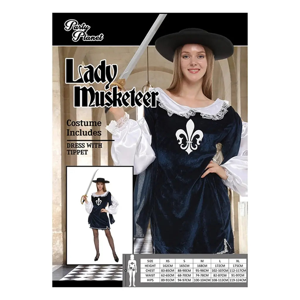 Lady Musketeer Costume Including Dress PP25186