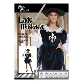 Lady Musketeer Costume Including Dress PP25186
