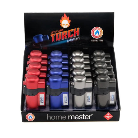 Lighter Gas Mini Jet Flame Turbo Windproof Refillable Assorted Colours 279920