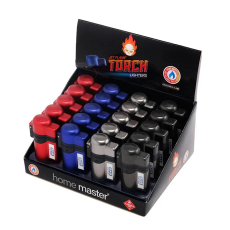Lighter Gas Mini Jet Flame Turbo Windproof Refillable Assorted Colours 279920