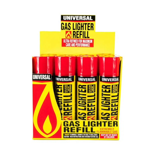 Lighter Gas Refill Butane With 5 Nozzle Attachments 250ml 144679