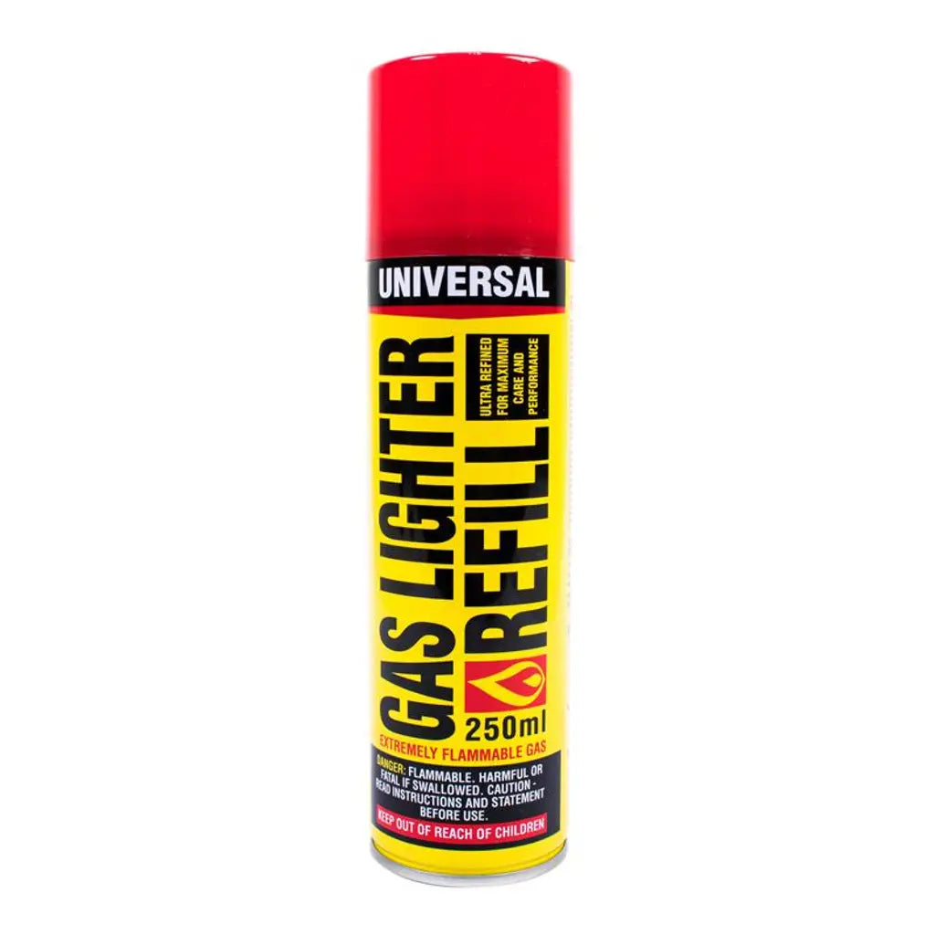 Lighter Gas Refill Butane With 5 Nozzle Attachments 250ml 144679