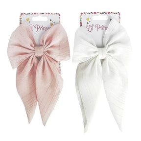 Loop Clip Ibis Bow With Lurex 11.5cm LPA0112