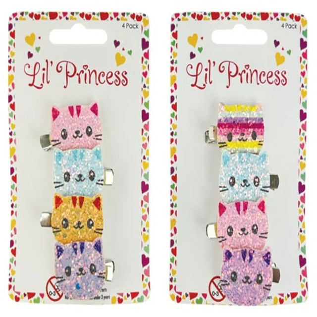 Loop Clip Ibis Glitter Cat 4Pk LPA0067