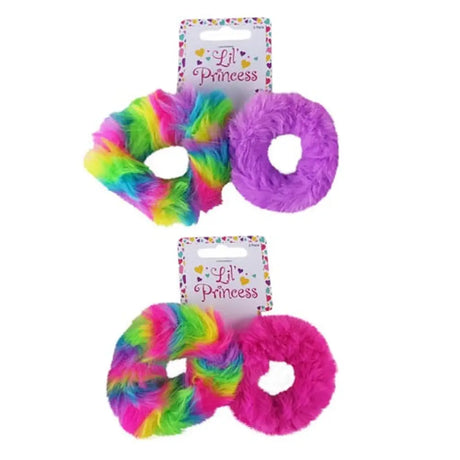 Loop Scrunchie Fluffy Assorted 2Pk LPA0060