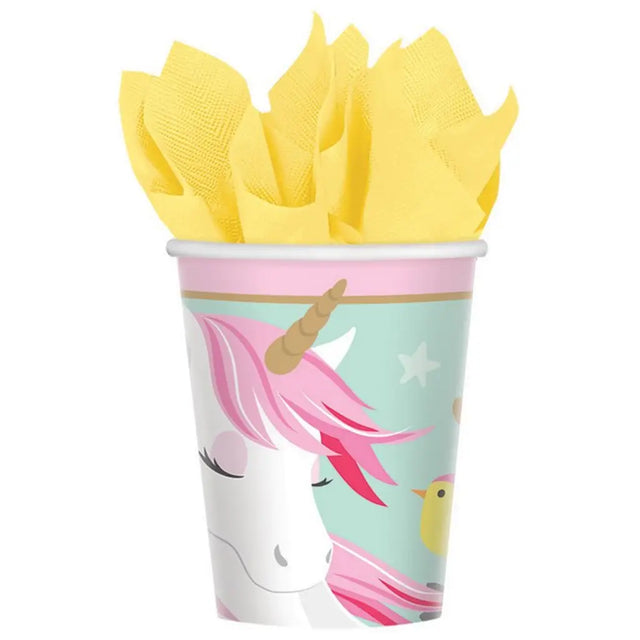 Magical Unicorn Cups 266ml 8Pk 581929