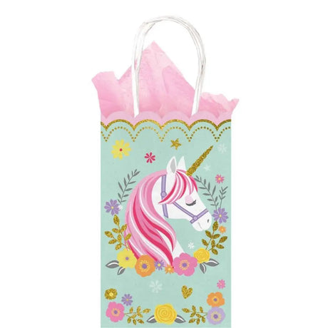 Magical Unicorn Glitter Small Treat Bag 8Pk 161929