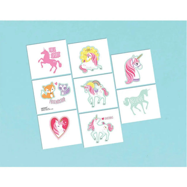 Magical Unicorn Tattoo Favors 8Pk 88862428