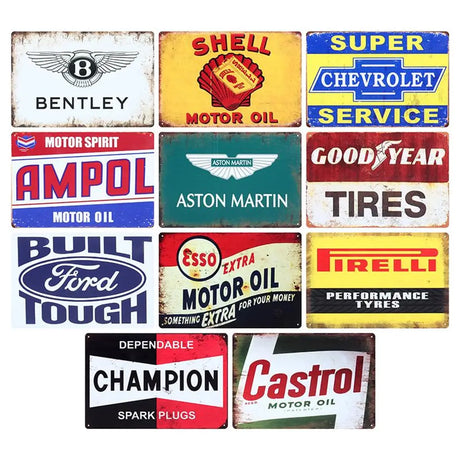 Man Cave Metal Car Brand Signs Assorted Designs 20x30cm 289752
