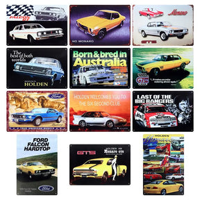 Man Cave Metal Car Signs Assorted Designs 20x30cm 289882