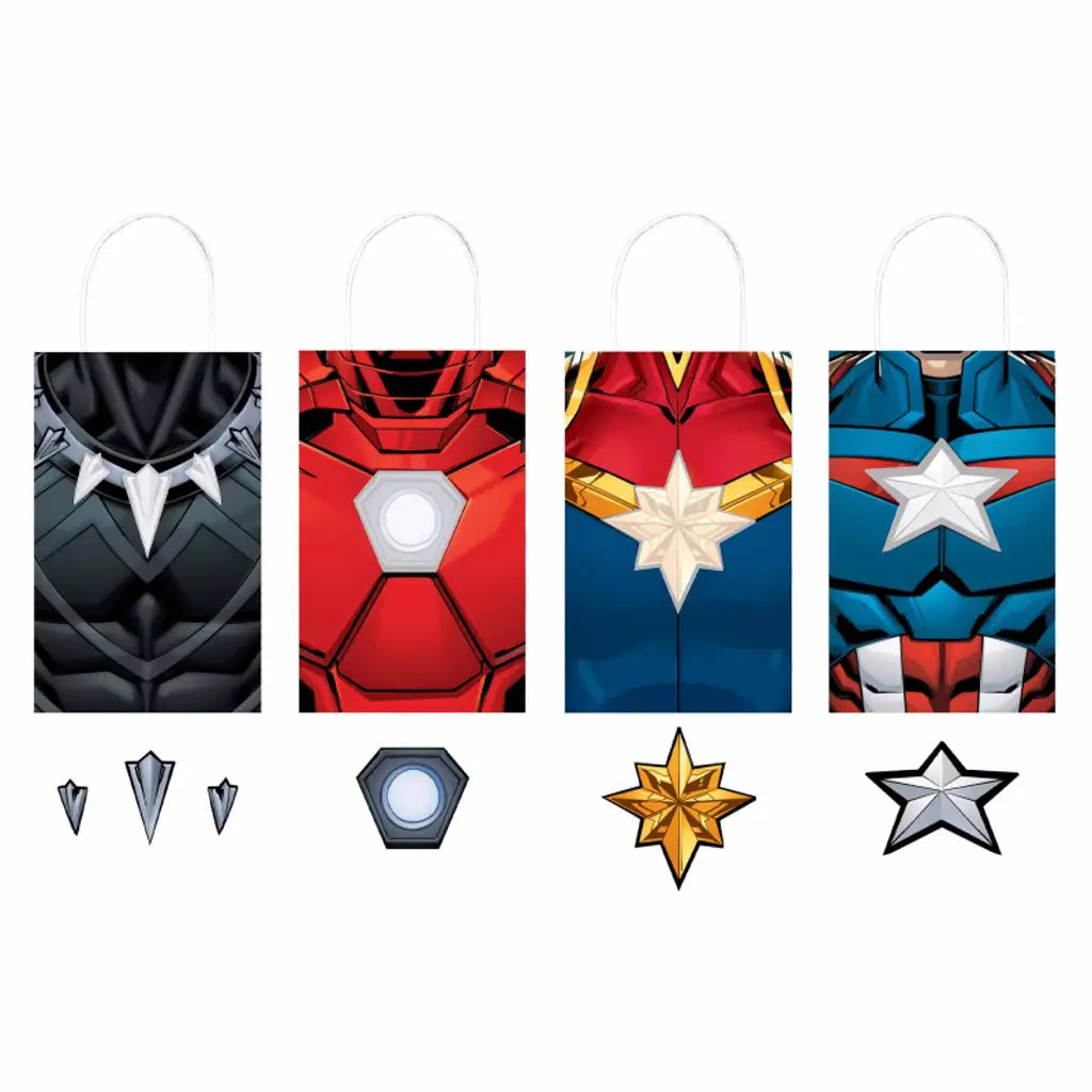 Marvel Avengers Powers Unite Create Your Own Paper Kraft Bag 8Pk 160572