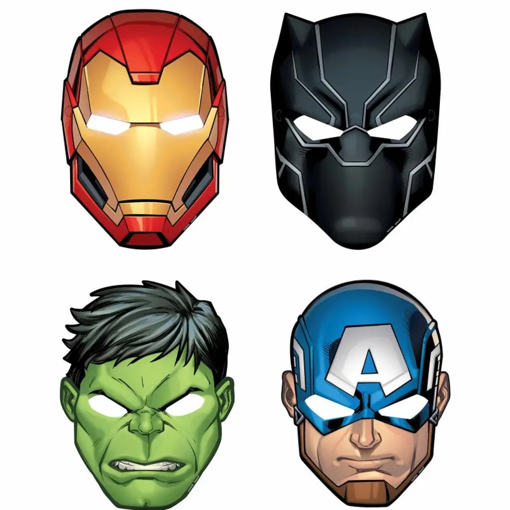 Marvel Avengers Powers Unite Paper Masks 8Pk 360385