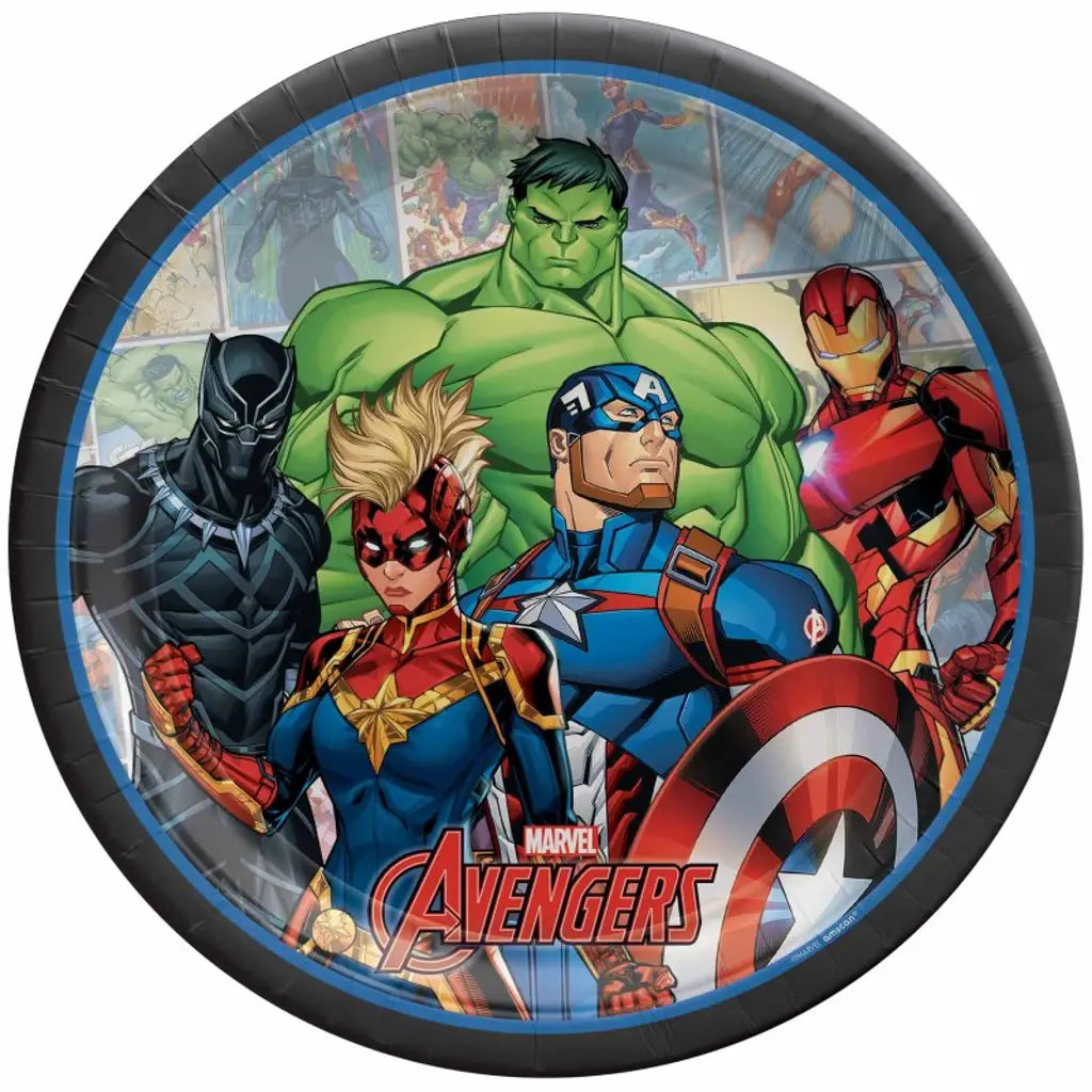 Marvel Avengers Powers Unite Paper Plates 23cm 8Pk 88056489