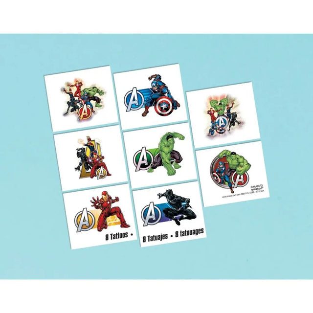 Marvel Avengers Powers Unite Tattoos 8Pk 3901519.56