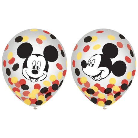 Mickey Mouse Forever Latex Balloons & Confetti  30cm 6Pk 112480