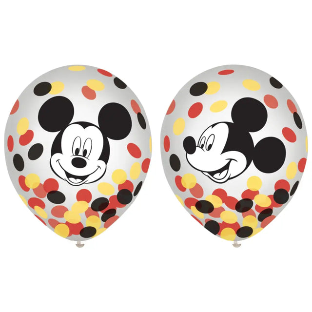 Mickey Mouse Forever Latex Balloons & Confetti  30cm 6Pk 112480