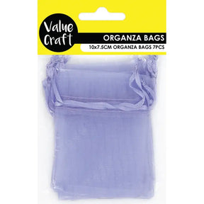 Mini Organza Bag Lavender 10x7.5cm 7Pk VCSB10-LV