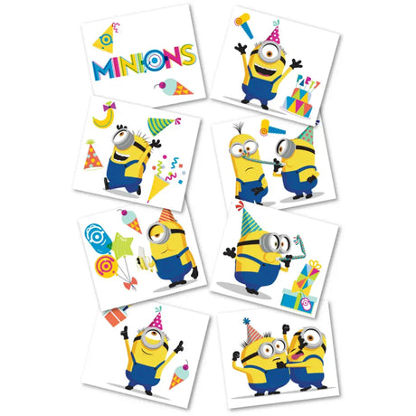 Minions Tattoo Favors 8Pk 88861261