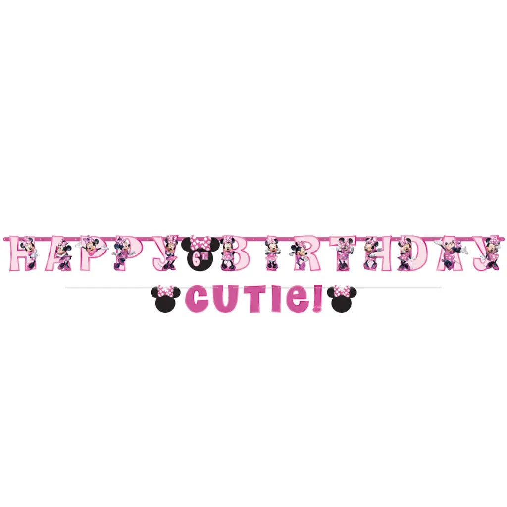 Minnie Mouse Forever Jumbo Add-An-Age Letter Banner & Mini B 2Pk 122492