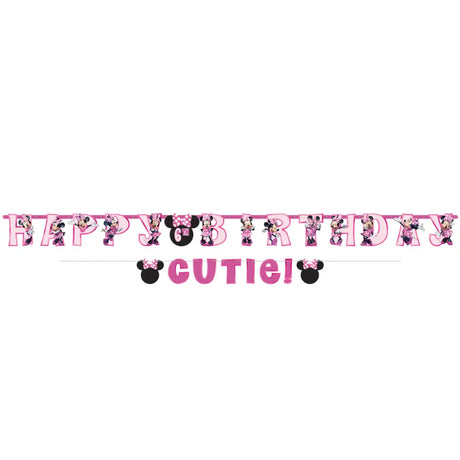 Minnie Mouse Forever Jumbo Add-An-Age Letter Banner & Mini B 2Pk 122492