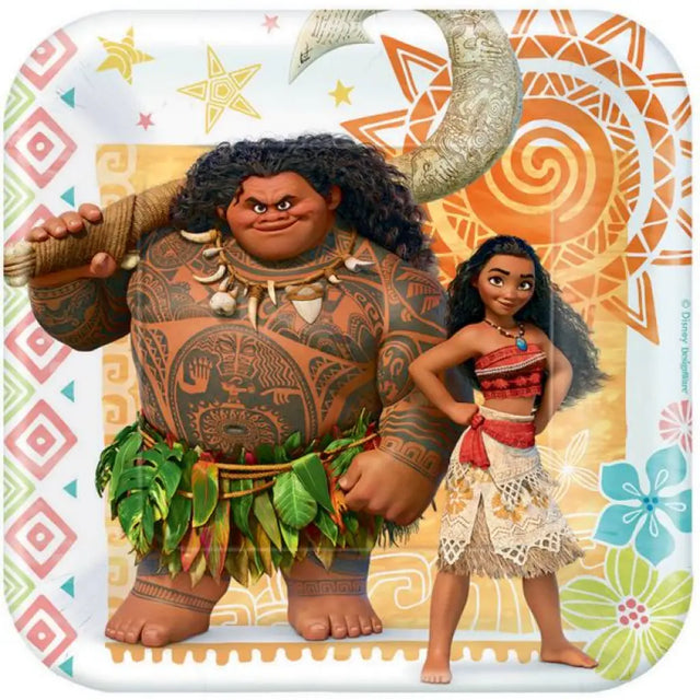 Moana Square Paper Plates 17cm 8Pk 88056564