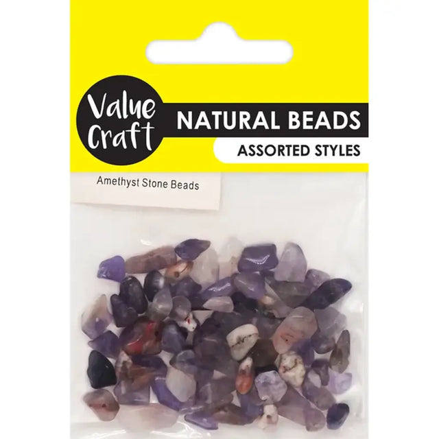 Natural Gemstone Beads Amethyst 20g VCSB02