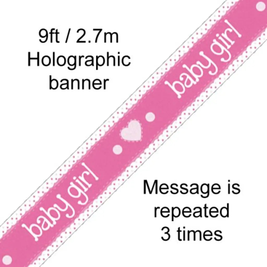 OaktreeUK Banner Baby Girl Pink 2.7m 109468