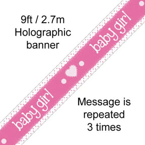OaktreeUK Banner Baby Girl Pink 2.7m 109468