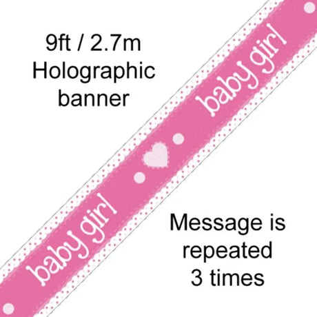 OaktreeUK Banner Baby Girl Pink 2.7m 109468